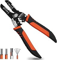 XUDYVCO 5-in-1 Wire Stripper Tool, 3rd Gen 10-20 AWG Strippers, 7" Multifunctional Cutter Crimper for Electricians & DIY