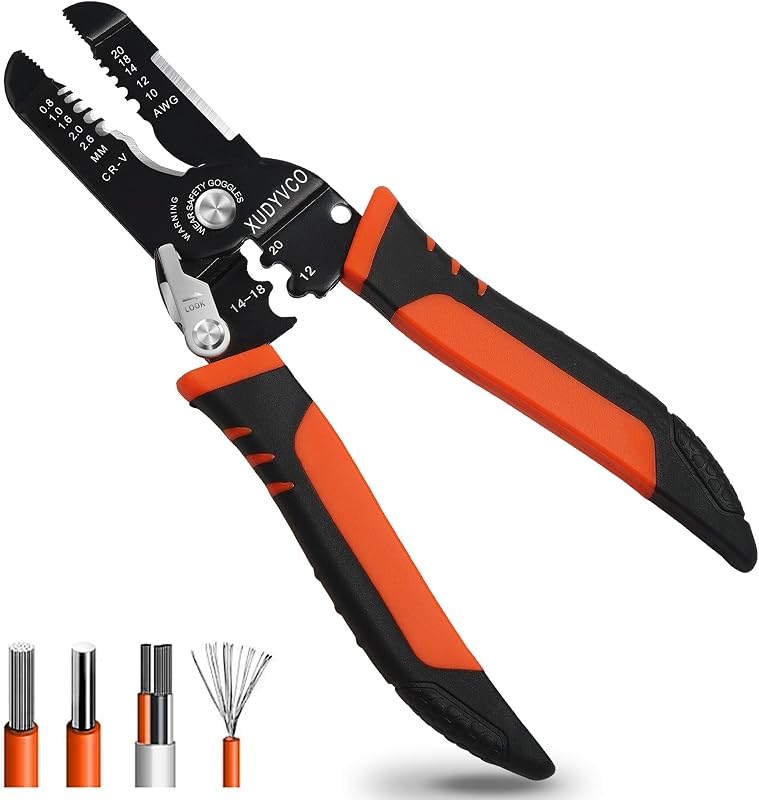 XUDYVCO 5-In-1 Wire Stripper Tool for 10-20 AWG Electric Wire