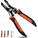 5-In-1 Wire Stripper Tool, 3rd Generation Wire Strippers for 10-20 AWG Electric Wire, 7IN Multifunctional Electrician Cable Stripper for Stripping, Cutting, Crimping, Sharpening, Clamping