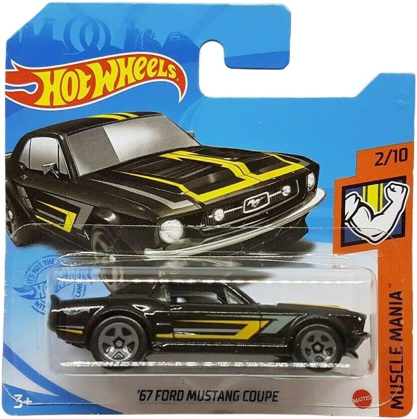 Hot Wheels 67 Ford Mustang Coupe Muscle Mania for Ages 3 Years and Up 192/250 (Black)