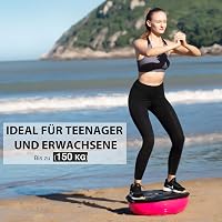 ZELUS Félgömb Egyensúlyozó Labda Rózsaszín - Csúszásgátló Edzőlabda Ellenálló Gumiszalagokkal Jóga, Fitness és Core Tréninghez 7
