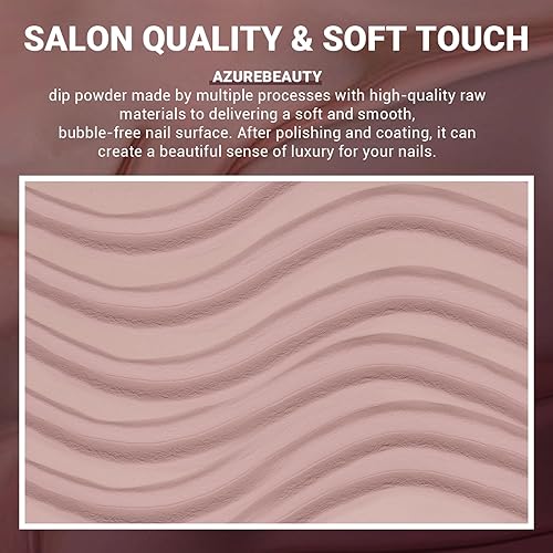 Miniatura 7 de AZUREBEAUTY Kit de iniciación de uñas en polvo de inmersión blanco malva con purpurina champán, juego de 4 colores de polvo de inmersión, base de