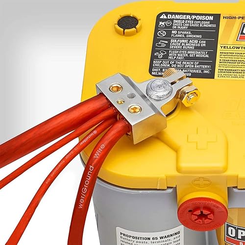 Miniatura 7 de Conectores de terminal de batería, conectores de terminal de batería de calibre 024810 con cuñas espaciadoras para automóvil, camión, barco,