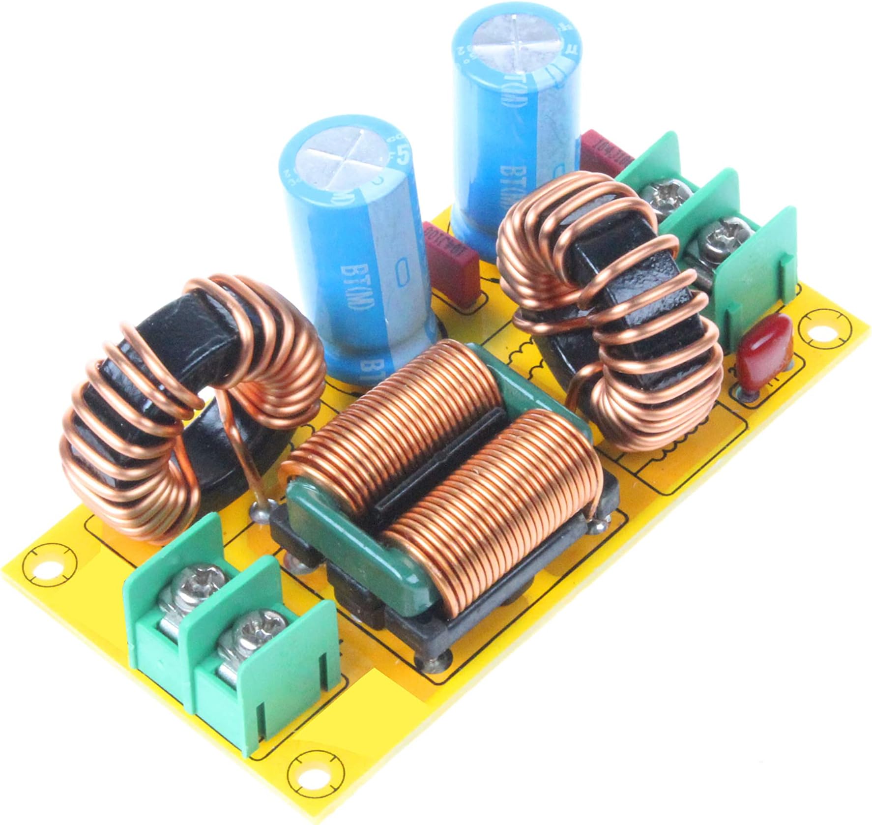 NOYITO DC LC Filter DC EMI Power Filter 0 to 50V 2A 4A 10A 20A Filtering Board (20A)