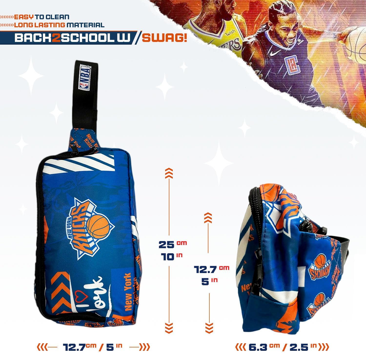 Pro Specialties Group New York Knicks Transformable 2-in-1 Mini Backpack: Convertible, Stylish, water-resistant travel belt bag. - Image 5
