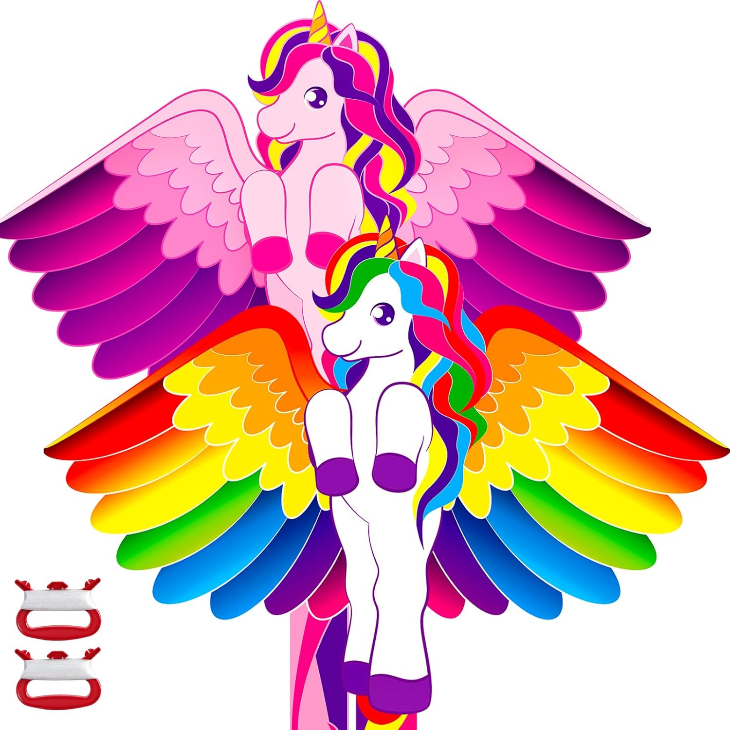 Kite for Kids Ages 4-8 8-12 & Adults, Shark & Dragon & Unicorn & Butterfly Kites Flying Toys, Easy to Fly Big Kite with 328FT String Easter Gift for Boys Girls Beach Park Outdoor Party Activities
