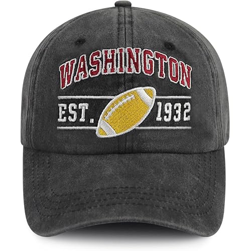 Embroidered City Football Hat for Men Women, Adjustable Unisex Cotton Fans Baseball Cap…