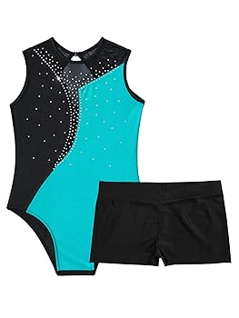 Body Da Ginnastica Per Ragazze XFGIRLS Senza Maniche Scintillante - Per Danza, Balletto, 3-14 Anni - Foto 11