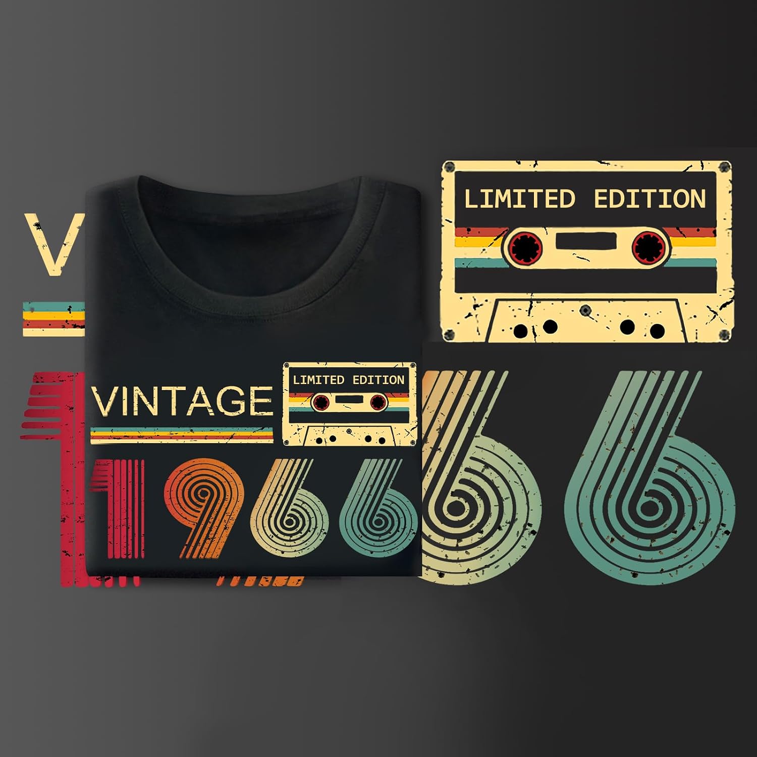 Vintage 1966 T Shirts for Men 60th Birthday Gifts for Men Dad Fathers Day Birthday Gifts for Husband Friend 1966 Tshirt