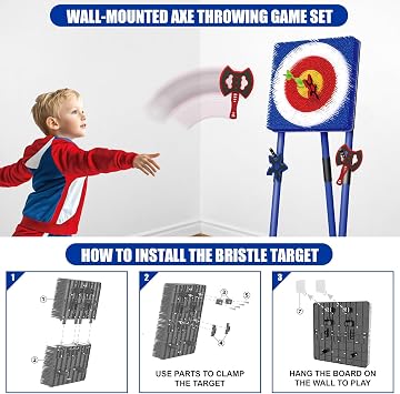 Axe Throwing Game for Adults, Garden Target Set for Outdoor Games