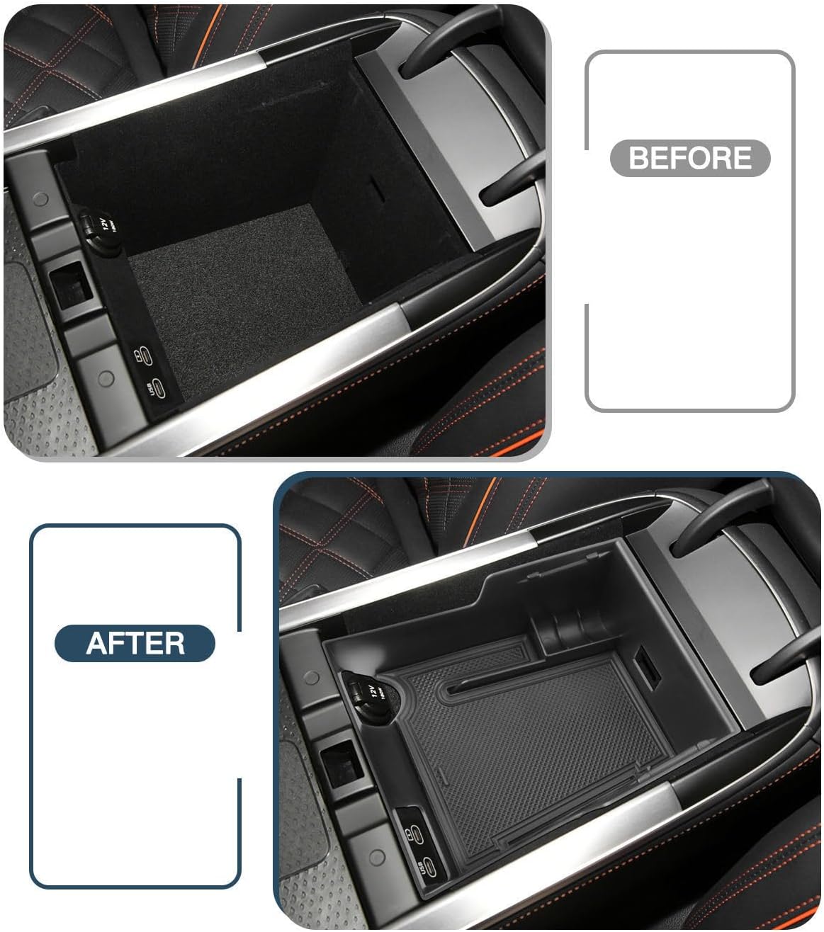 LFOTPP 2026 GV70 Center Console Organizer - for Genesis GV70 2026 (All Trims) - 2026 Genesis GV70 Accessories - Armrest Box Middle Console Storage - OEM Fit, Non-Slip Waterproof