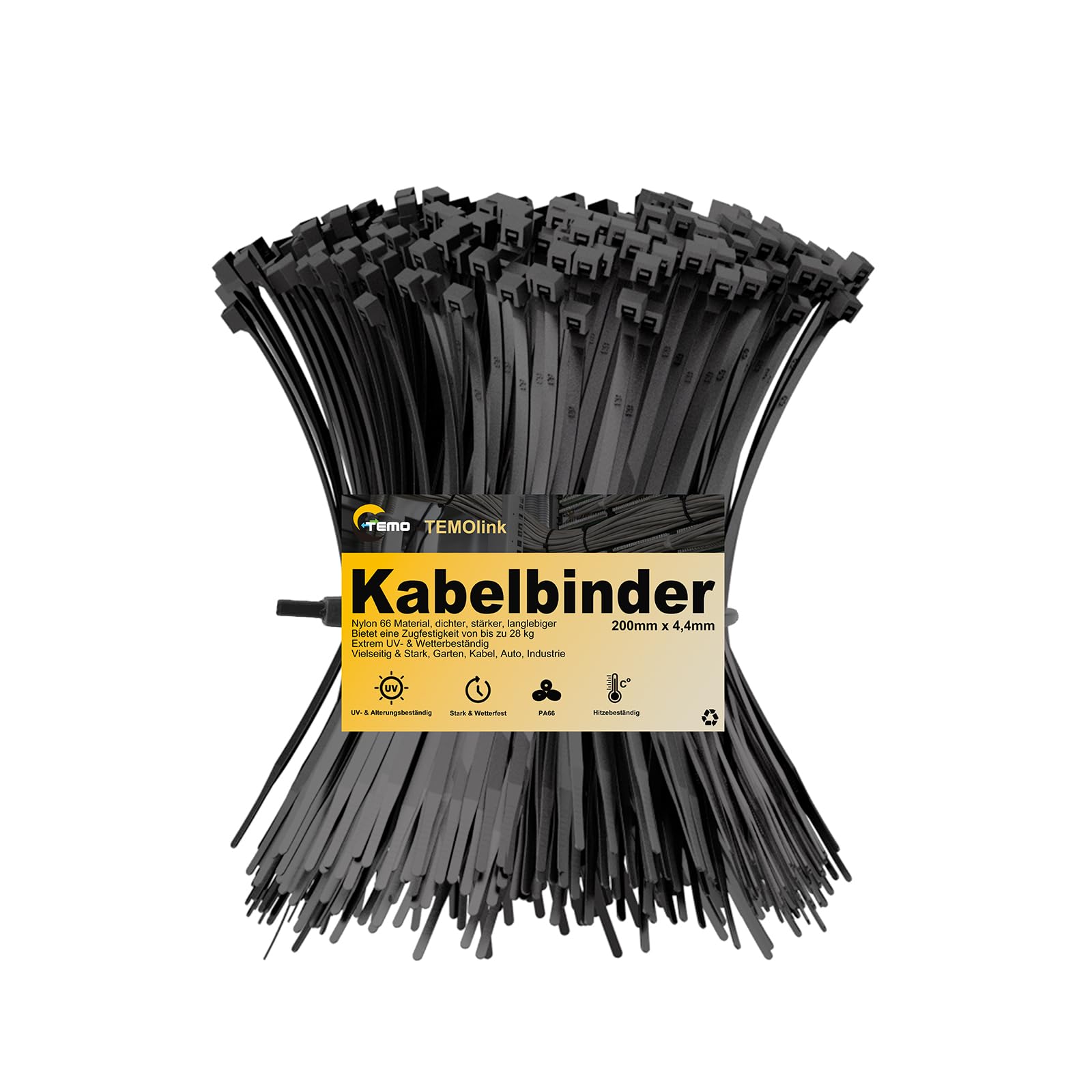 Temolink 100 Stück Kabelbinder