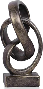 Bottom Statue Rope Amazon.com: DOVDOV Abstract Bronze Rope Knot Statue, Geometric Decor ...