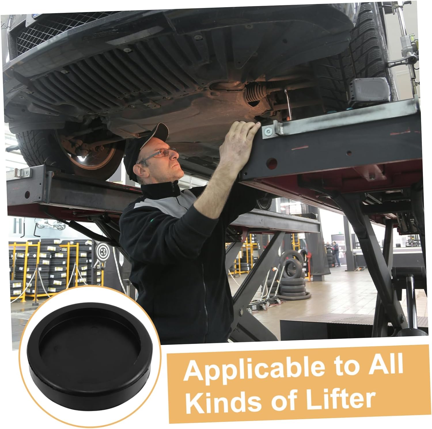 Rubber Lift Pads for Car Lifts, Anti Slip Shock Absorption Pads