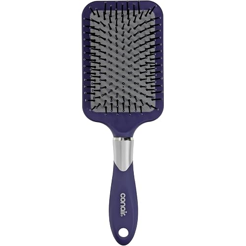 Conair Paddle Hair Brush, Ultra Wide Detangling Design for Thick Hair | Paddle detangler brush with ball-tipped bristles, a soft-touch handle, and a flexible cushion base for stress-free brushing