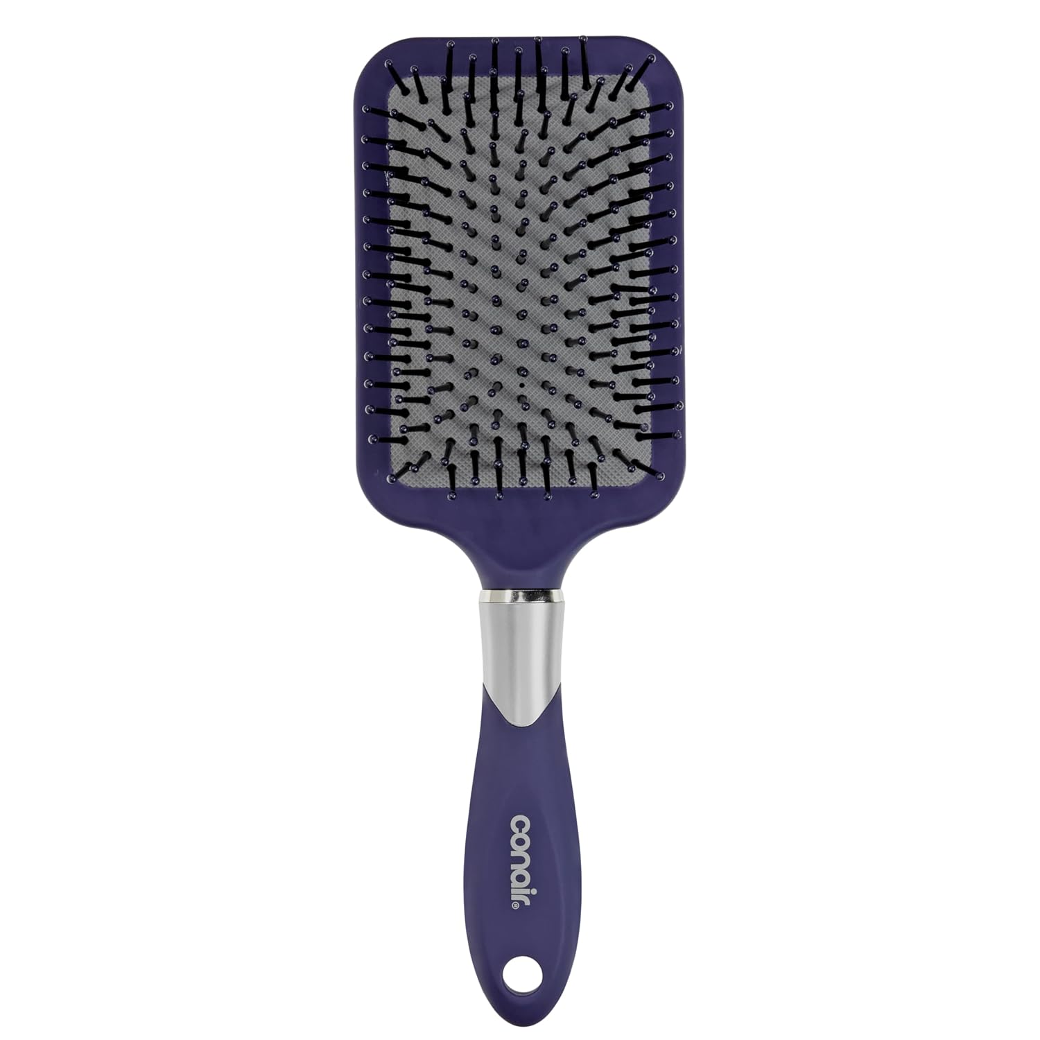 Conair Totally Smooth Ultra Paddle Brush, Wide Detangling Hair Brush with Ball-Tipped Bristles and Flexible Cushion Base, Ideal for Thick Hair, Color May Vary