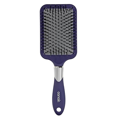 Conair Cepillo de pelo Velvet Touch Paddle Cushion - Cepillo desenredante - estilos rizados o rectos - hombres o mujeres - desenredante - cuenta con