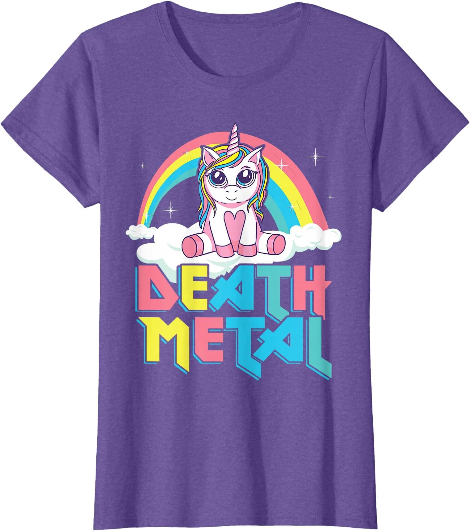 Death Metal Rainbow Unicorn Heavy Metal T-Shirt