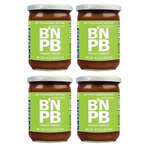 Better'n Peanut Butter - Mantequilla de maní baja en grasa de chocolate para untar, cremoso bajo en calorías sin grasa saturada, sin gluten, sin