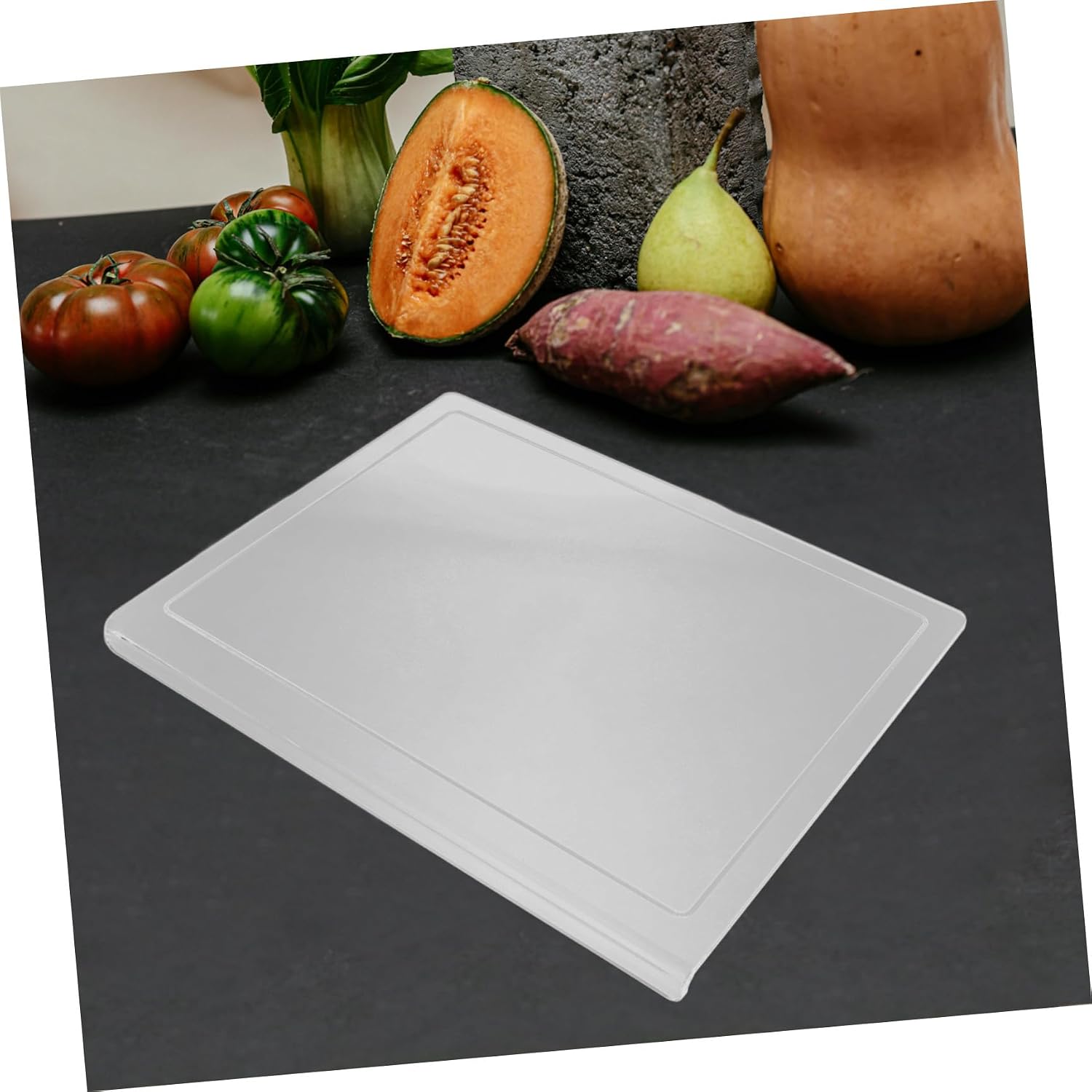 Acrylic Cutting Board Non-slip Countertop Kitchen Chopping Board 45x35cm 5mm Thick Anti-slip Surface for Fruits Vegetables and Cooked Food Preparation