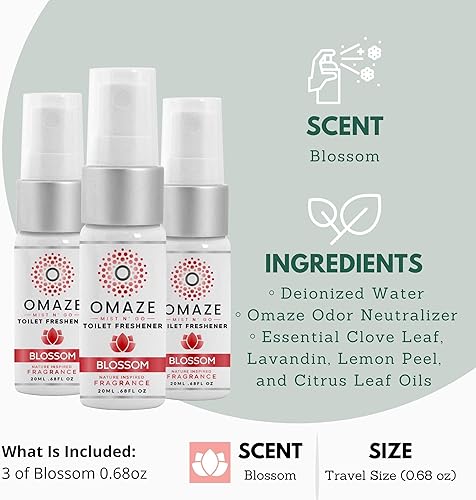 Miniatura 2 de Mist N Go Refresh - Aerosol para inodoro  Eliminador de olores y neutralizador de olores de baño  Aseo y baño huele bien spray  Flor, tamaño de