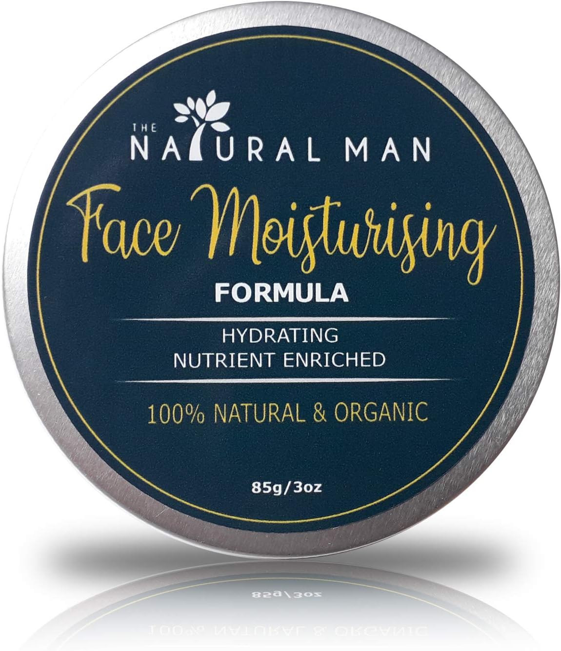 ORGANIC Face Moisturiser for Men – 100% Natural Face Cream for Men. Hydrating Facial Moisturiser Mens Day Cream. Nutrient Enriched for All Skin Types, Handcrafted in Ireland by The Natural Man – 85ml