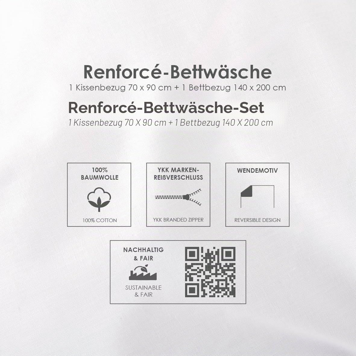 Herding Peanuts Bettwäsche-Set, Wendemotiv, Kopfkissenbezug 70 x 90 cm, Bettbezug 140 x 200 cm, Mit Reißverschluss, 100% Baumwolle/Renforcé, Grau