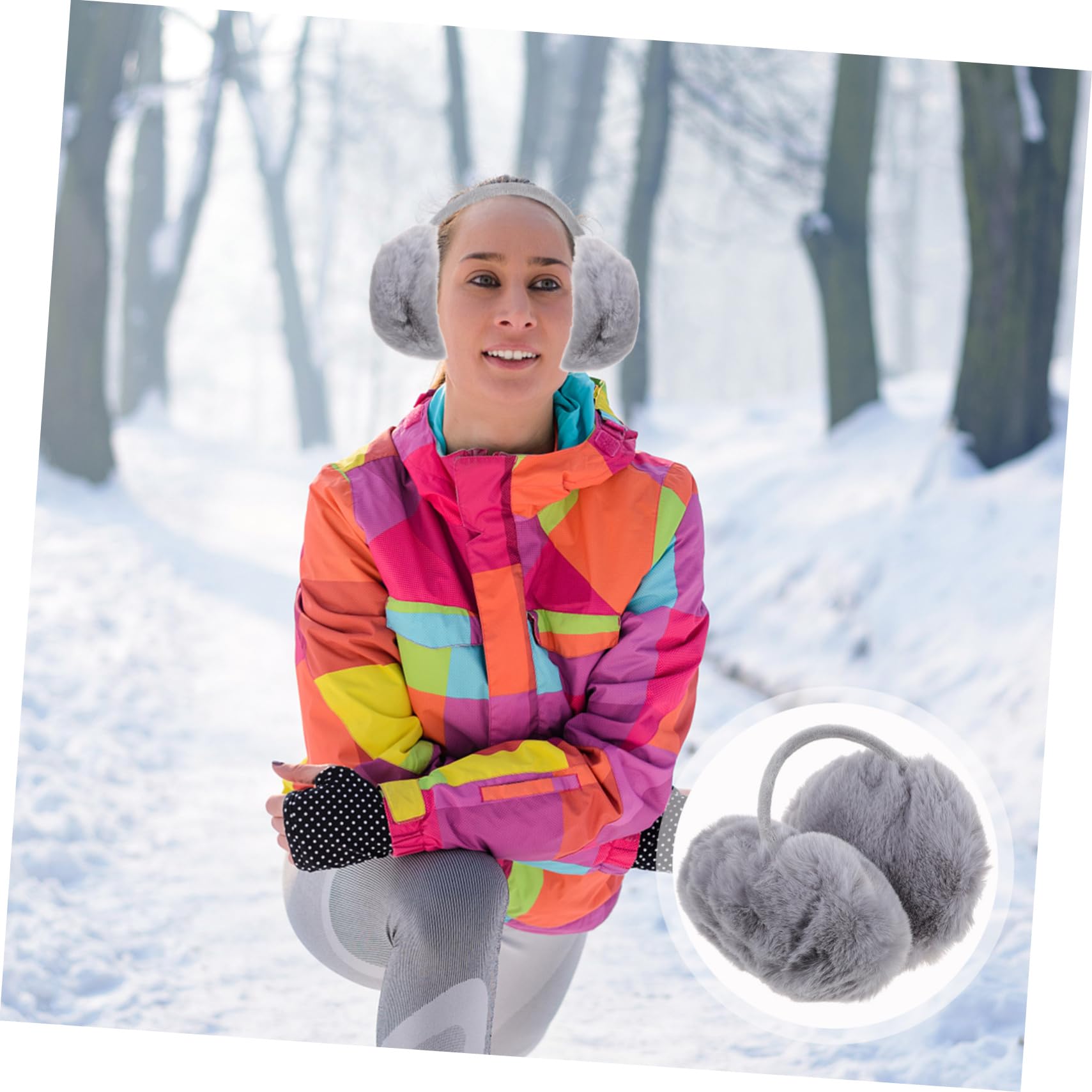 SOIMISS 4piezas Orejeras Plegables De Moda Para Mujer Calentadores De Oídos De Flanela Accesorio De Invierno y Cómodo Para Actividades