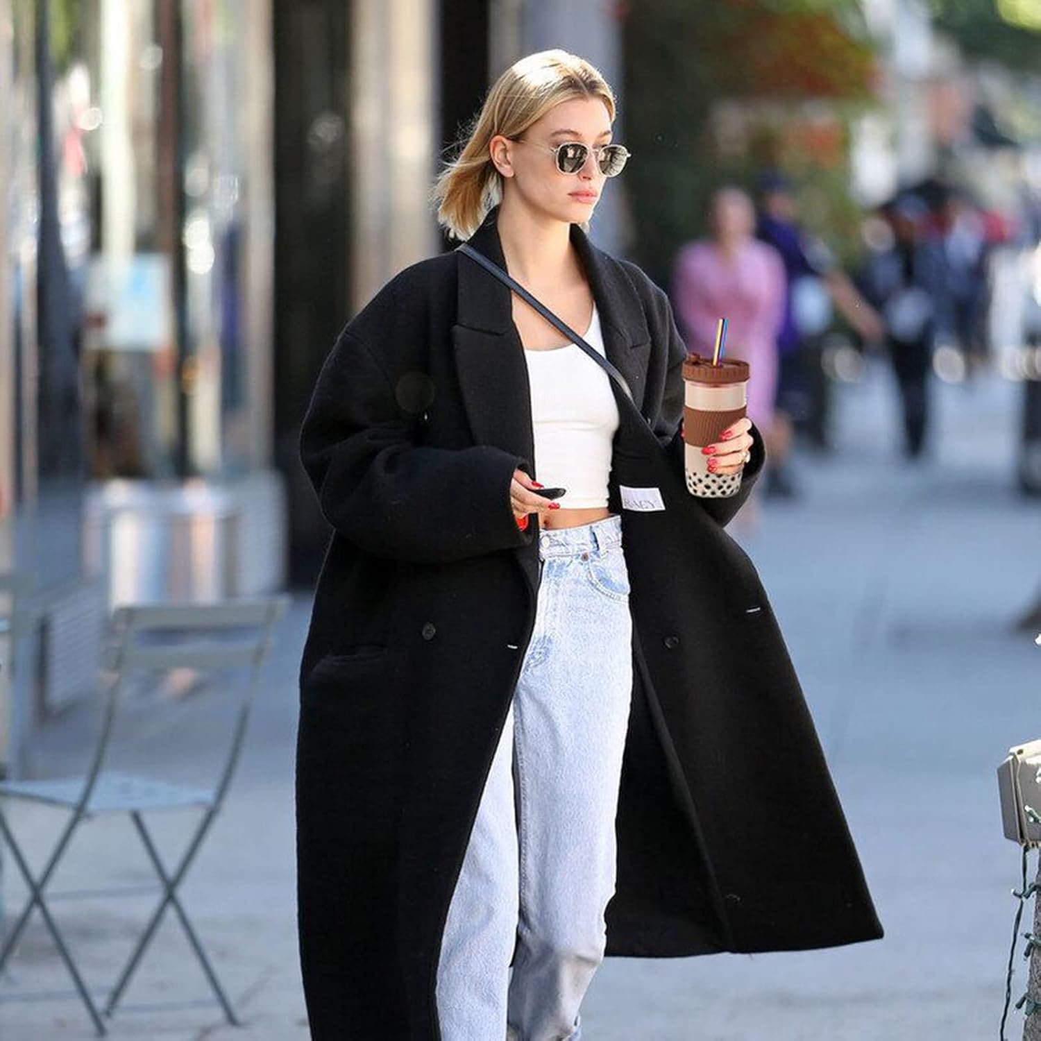 2 Pack Reusable Boba Cup,24Oz Wide Mouth Smoothie Cup,mason Jar Glass Cups with Lids and Straws,Bubble/Boba Tea Cups,Ice Coffee Tumbler 2 colored straws 1 sponge brush(Brown) - Image 6