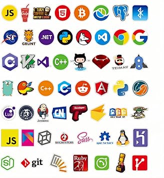 100PCS Programming Stickers for Laptop Computer Water Bottles Luggage Notebook Bike Bicycle Computer Guitar Skateboard,Program Internet Software Waterproof Decals for Programmers Teens Adults