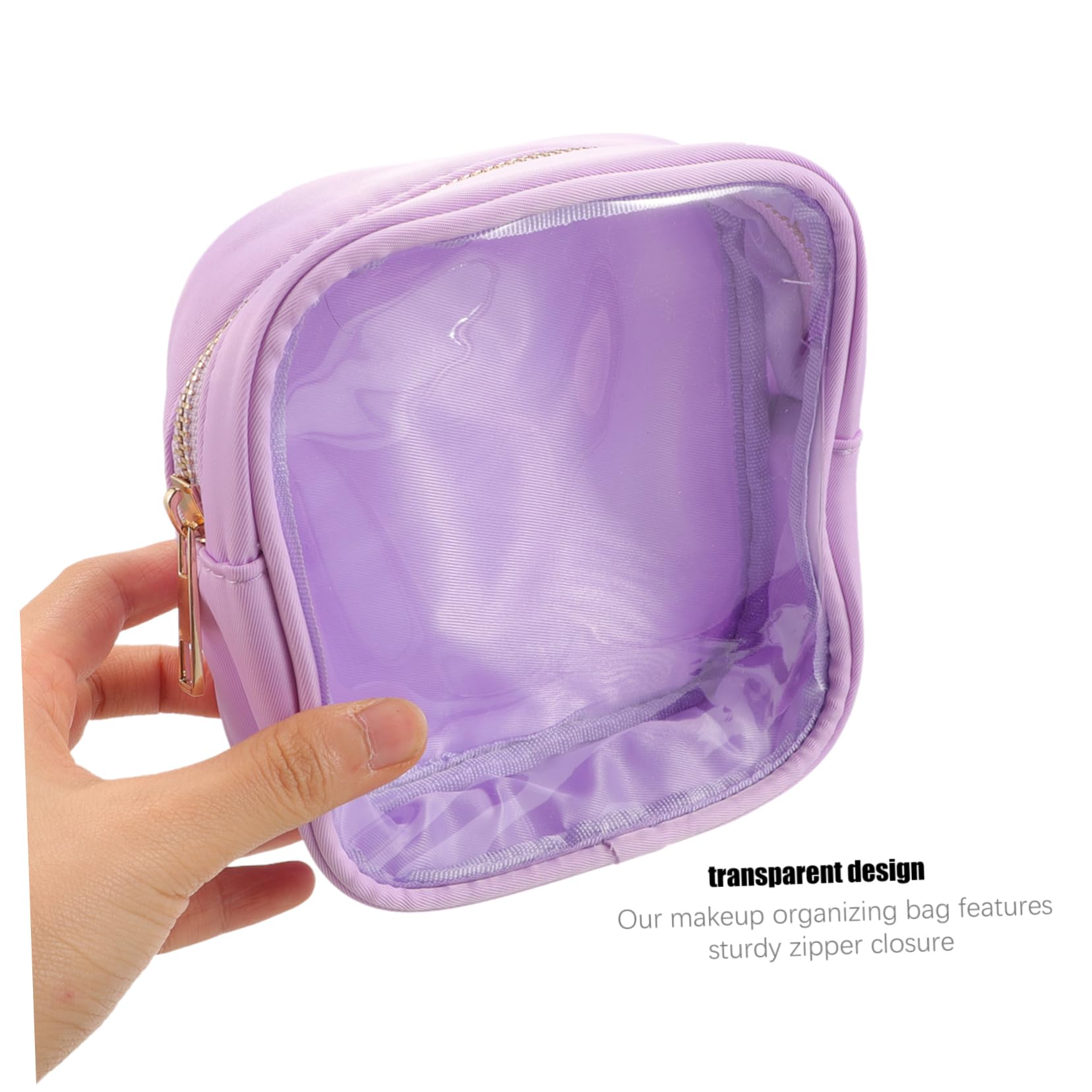 5pezzi Borsa Cosmetica Trasparente Portatile Per Viaggi Organizer Makeup Con Chiusura Cerniera Ampio Spazio Per Toilette e Accessori Design Compatto e Funzionale Per Lipstick e