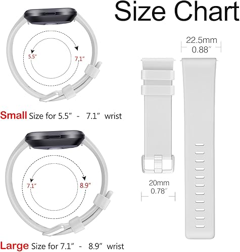 Miniatura 7 de Correas Tobfit compatibles con Fitbit Versa 2 y Fitbit Versa, Versa Lite, Versa Special, repuesto suave, accesorios de correas deportivas para mujer