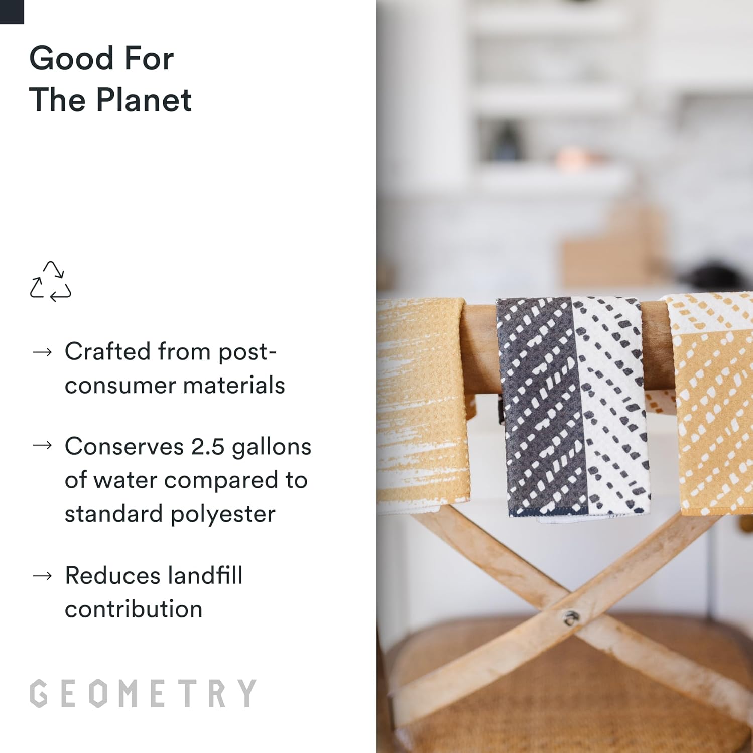 GEOMETRY Kitchen Dish Cloths - Quick Dry Dishcloths for Kitchen - Premium Dish Rags with Geoweave - 3-Pack Set Tiny Petals - Image 3