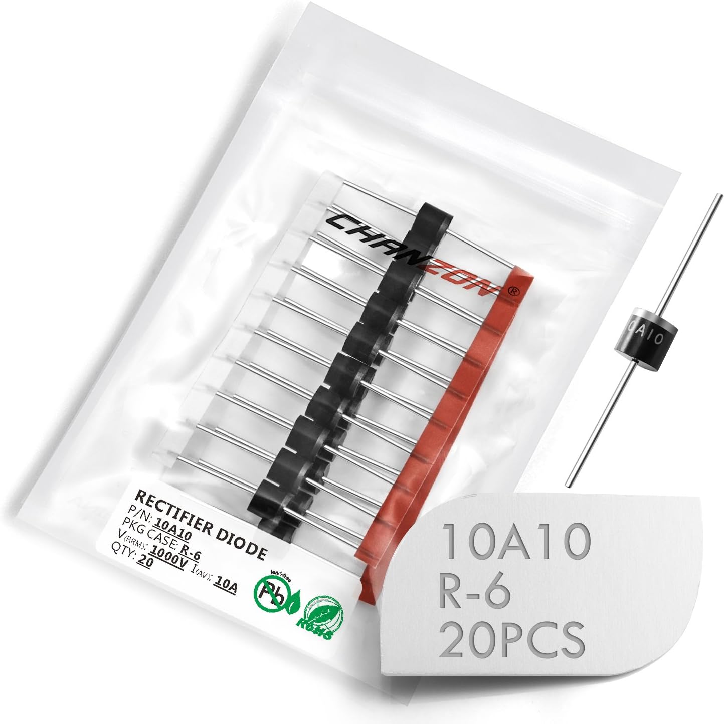 DIOTEC Gleichrichterdiode, 1000 V, 10 A, Axial - Elektronik