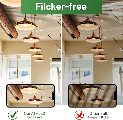 Miniatura 6 de YAOHENG Bombillas LED A19 equivalentes a 100 W, 1500 lúmenes, luz blanca diurna 5000 K, bombillas A19 de base estándar E26, no regulables de 15 W de