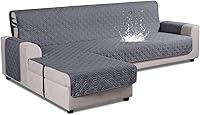 Vista 22 de VANSOFY Fundas de sofá modulares mejoradas, 100 % impermeables, en forma de L, funda reversible para sofá seccional, funda protectora para muebles