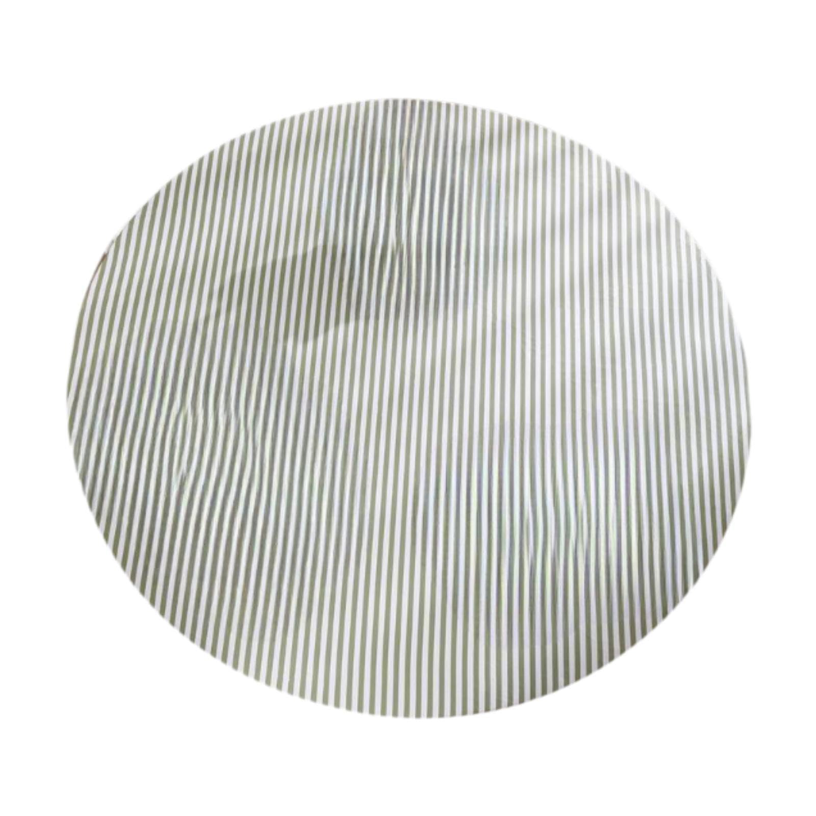 UJEAVETTE Round Tablecloth Green Striped Stain Resistant Wipe Clean Coffee Table Cover 60 inch-image-39