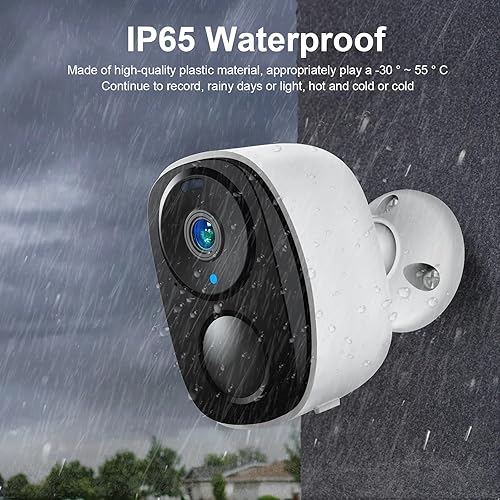 Miniatura 6 de EVERSECU 2K 3MP Outdoor Wireless Security Camera Support Pairing Via Bluetooth, Rechargeable Battery-Powered WiFi Home CCTV Bullet Camera,