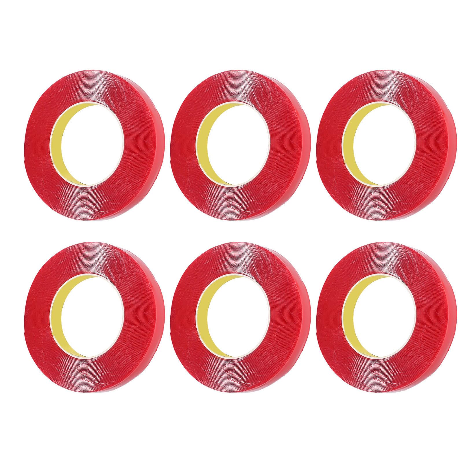 Nastro biadesivo per montaggio Resistente alle intemperie Adesivo forte rimovibile No per pareti Interni Esterni 6 rotoli 20 mm x 10 m Materiale acrilico
