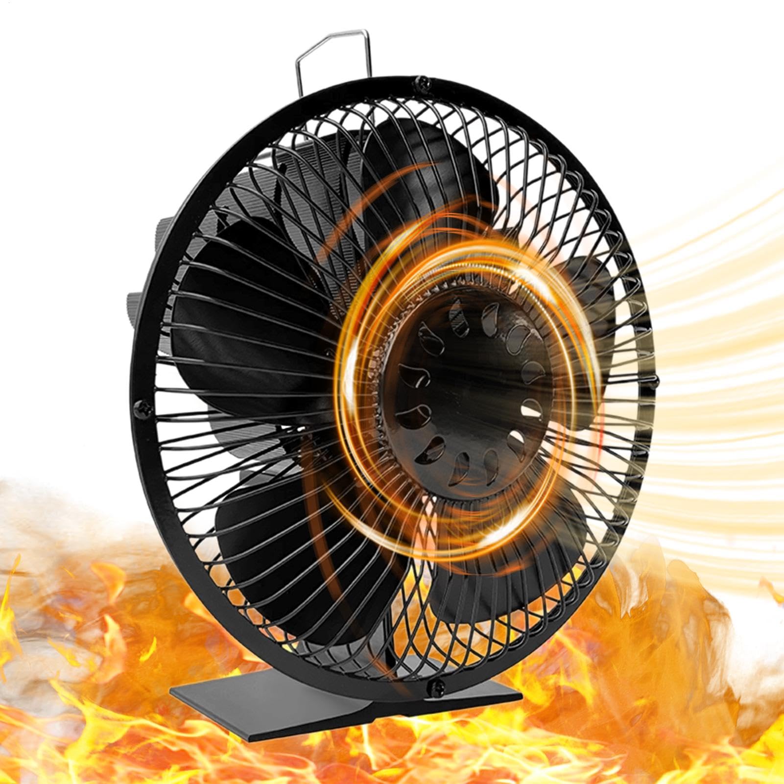 Ventola per stufa a legna Griglia Di Protezione Silenziosa Non Elettrica | Ventilatore per stufa a legna stufe, bruciatori a legna, camini e riscaldatori