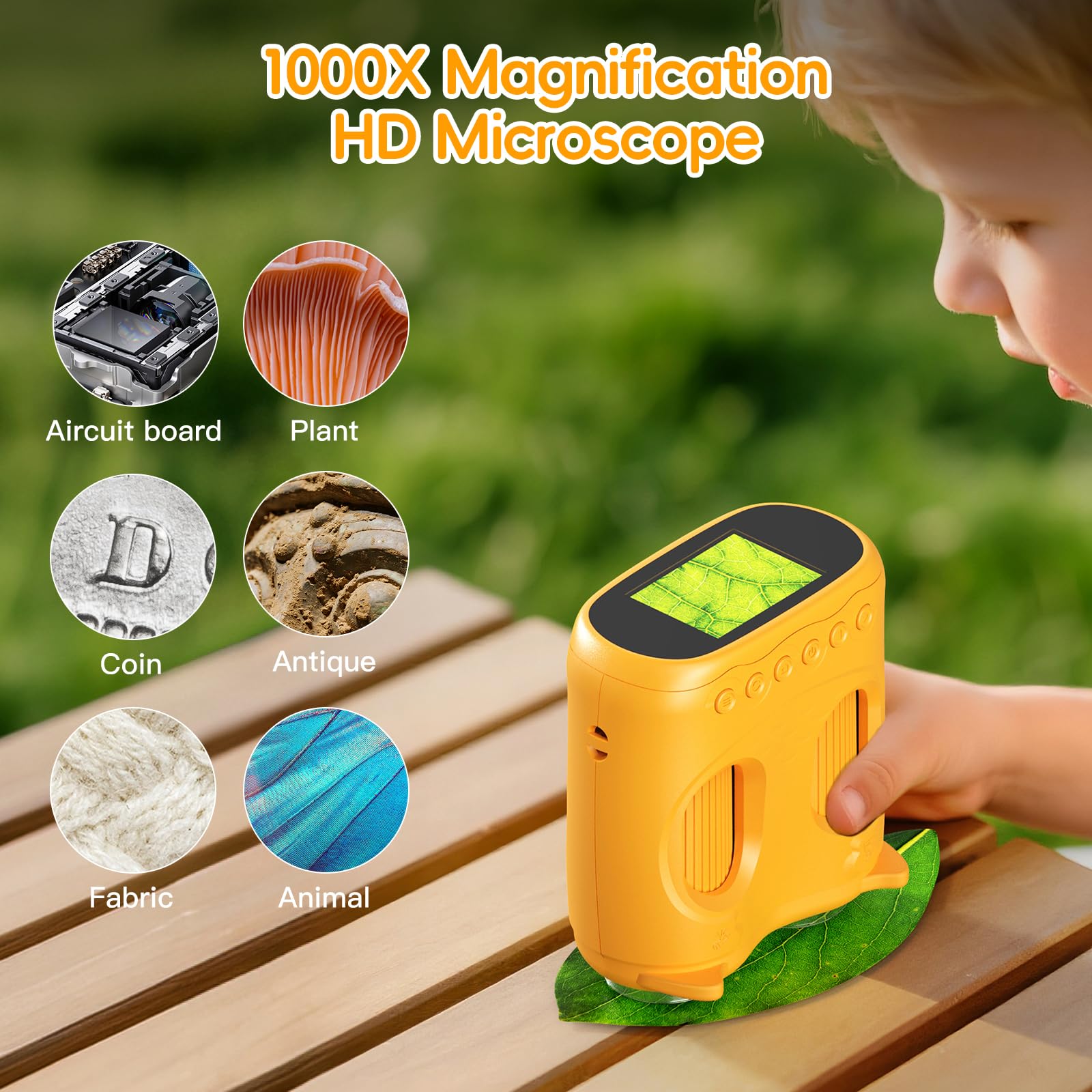 Amazon.com: ASPOVEN 2-in-1 Kids Microscope & Telescope, 1000X, 2
