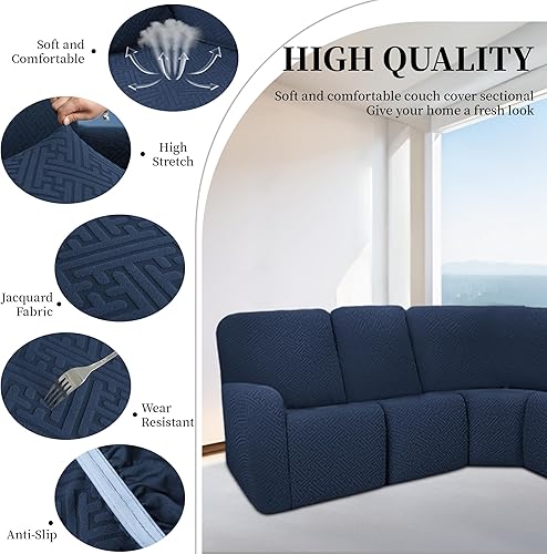 Miniatura 326 de Fundas 100% impermeables para sofá reclinable seccional, fundas para sofá reclinable en forma de L, funda para sofá seccional de esquina en forma de