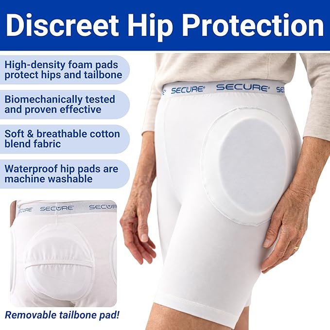 Protectores de Cadera Secure para Adultos Mayores - Shorts Acolchados con Almohadilla de Cóccix miniatura 2
