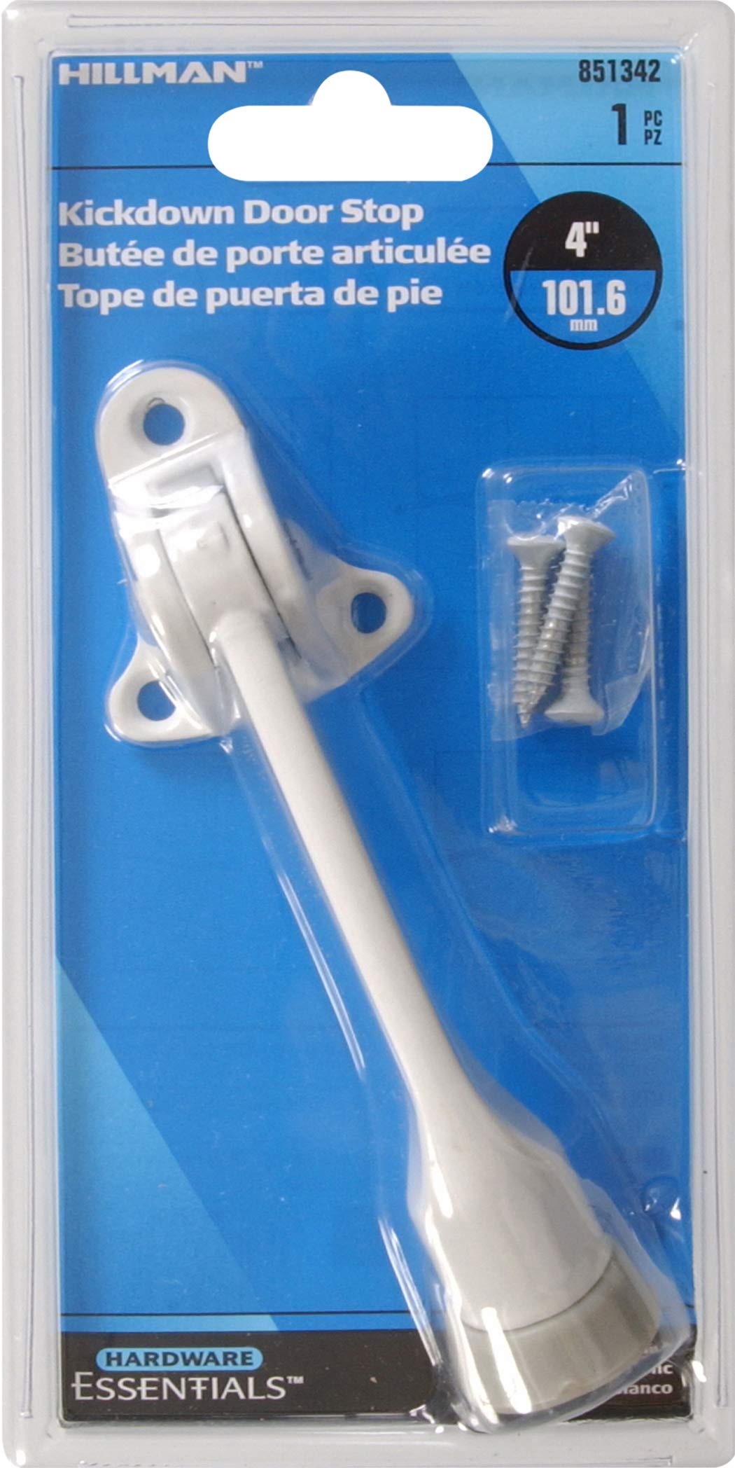 Le groupe Hillman 851342 10,2 cm Kickdown Arrêt de porte, Blanc