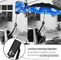 Vista 4 de LANBRELLA - Paraguas de viaje compacto plegable reversible y resistente al viento