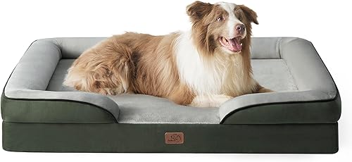 Miniatura 56 de Bedsure Camas ortopédicas para perros de gran tamaño – Cama lavable grande para perros y gatos, impermeable, cómodo sofá para perros con funda Negro