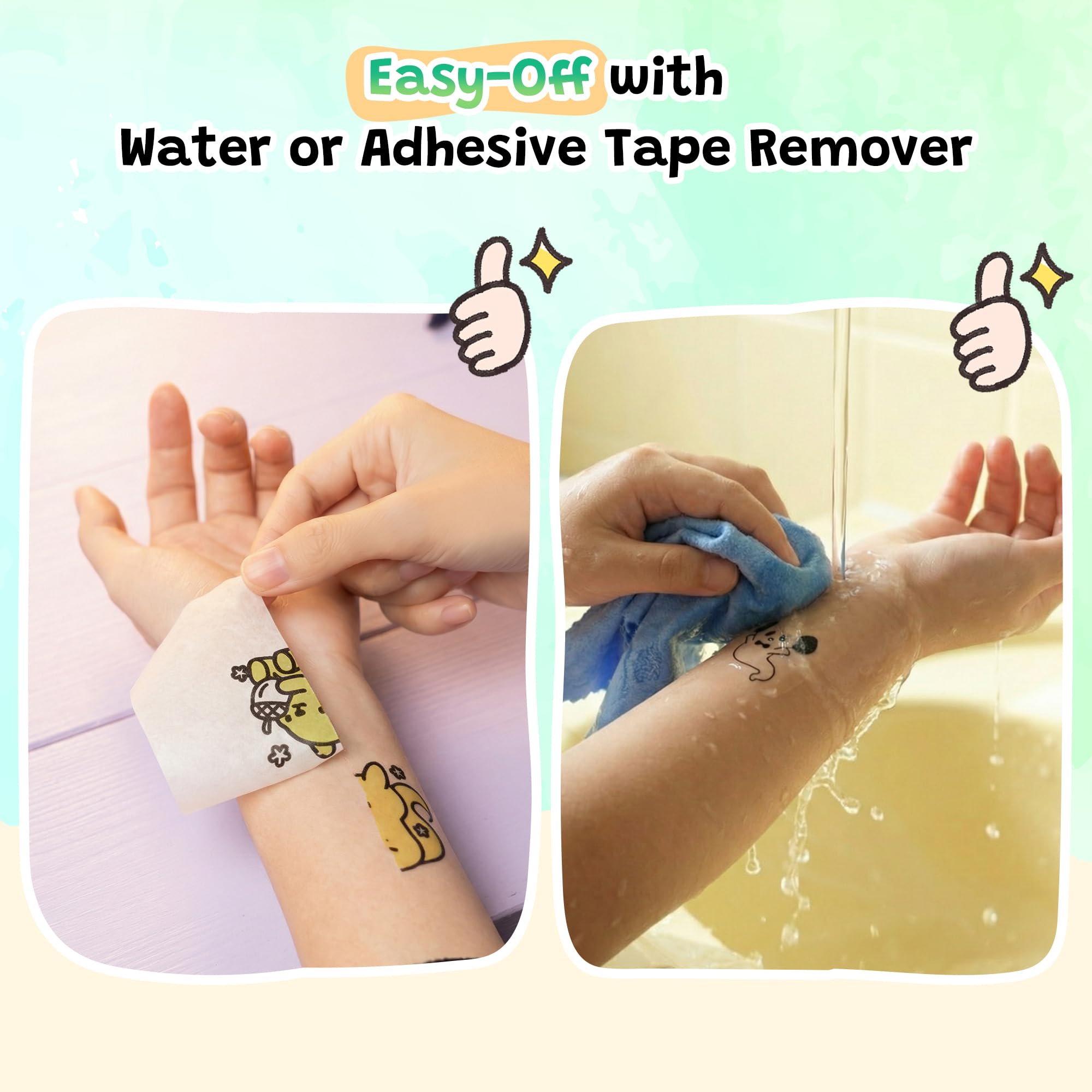 TATTMUSE Stampante Tatuaggi per Bambini, Crea Tatuaggi Temporanei Personalizzati con 40 fogli per Tattoo e 4 Pennarelli, Kit Tatuaggi per Bambini Per Attività Fai da te, Feste e Regali Creativi