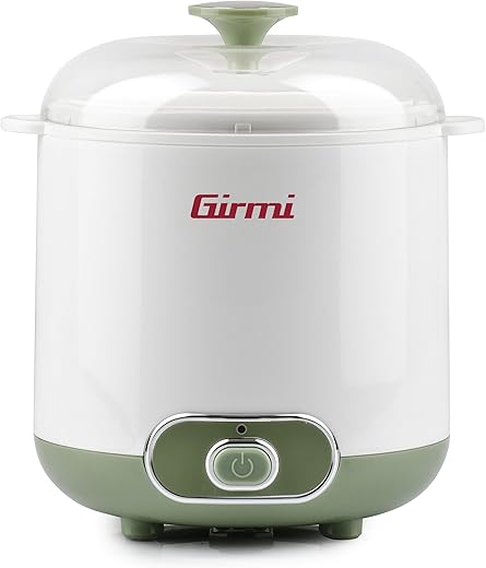 Girmi YG02, Yogurtiera Elettrica con Accessori per Yogurt Greco, Capacità Totale 1,5...