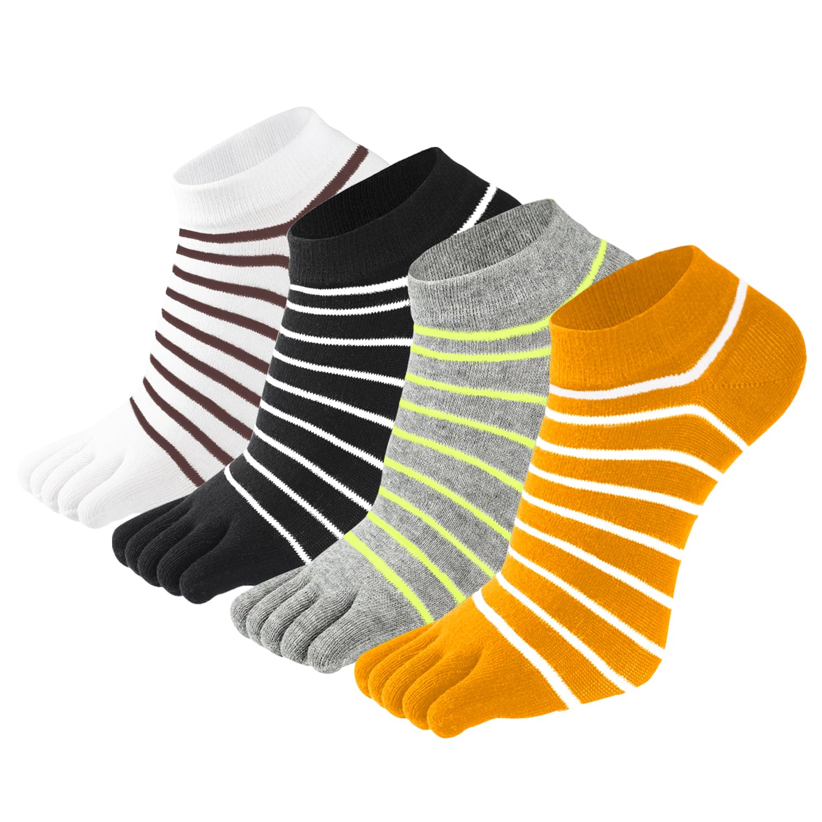 flintronic 4/5 Paia Calzini da Donna con Dita, Sportivi in ​​Cotone Traspirante, Morbide e Calde