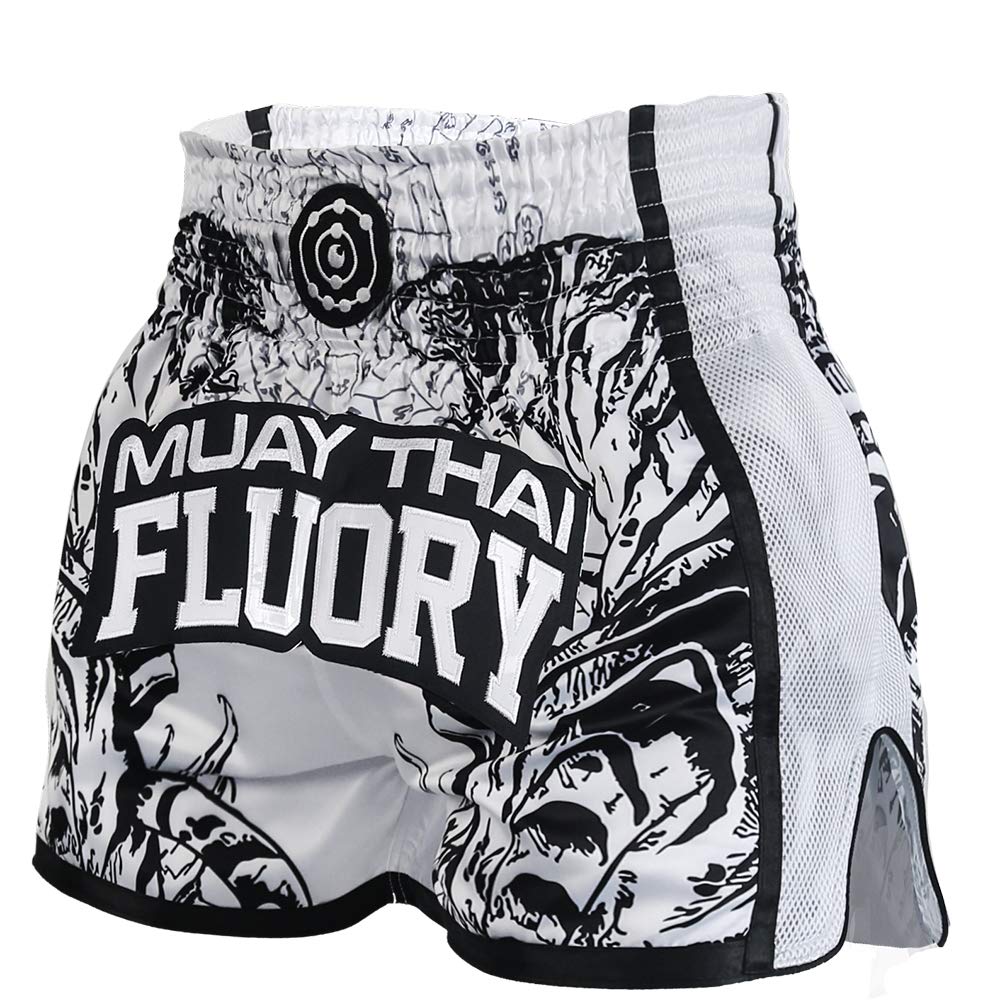 FLUORY - Pantalones cortos para Muay Thai, MMA - - X-Large